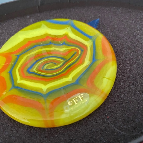 Fitz & Floyd Handblown Art glass Menagerie south beach hat - Picture 7 of 10